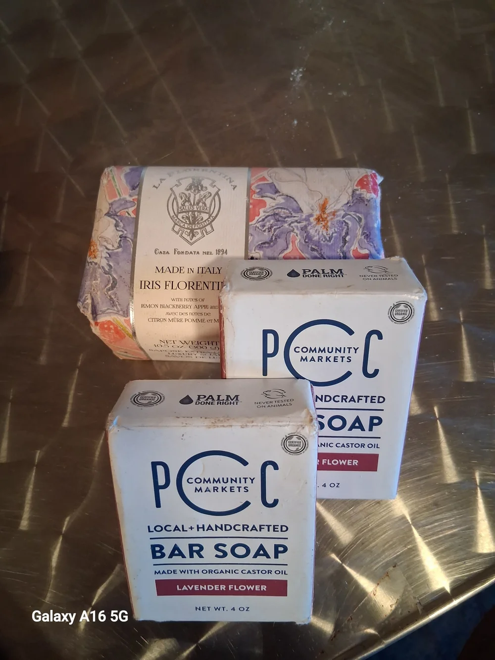 Ada Floral Patterned Bar Soaps in Purple, Pink, Blue and White